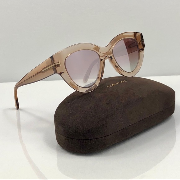 New TOM FORD Slater Cat Eye Clear Sunglasses - Picture 3 of 16